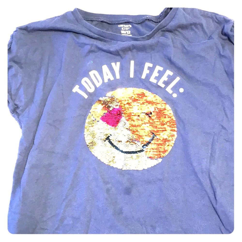 Carters 10/12 Flip Sequined Top